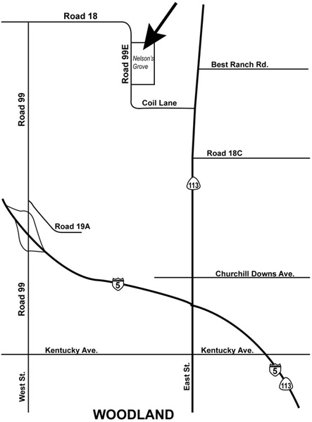 map to Nelson's Grove